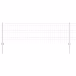 vidaXL Recinzione con pali. Argento 0.6 x 25 m Acciaio - Vista aggiuntiva 2