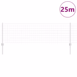 vidaXL Recinzione con pali. Argento 0.6 x 25 m Acciaio - Vista aggiuntiva 3
