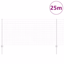 vidaXL Recinzione con pali. Argento 1 x 25 m Acciaio - Vista aggiuntiva 3