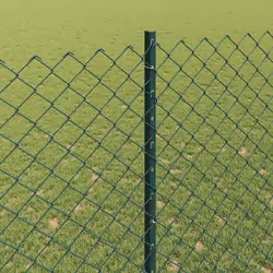 vidaXL Recinzione con pali. Verde 1.6 x 10 m Acciaio - Vista aggiuntiva 3