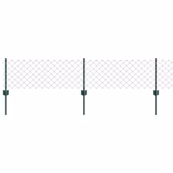 vidaXL Recinzione con pali. Verde 0.4 x 10 m Acciaio - Vista aggiuntiva 2
