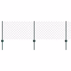 vidaXL Recinzione con pali. Verde 0.6 x 10 m Acciaio - Vista aggiuntiva 2