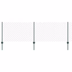 vidaXL Recinzione con pali. Verde 0.8 x 10 m Acciaio - Vista aggiuntiva 2