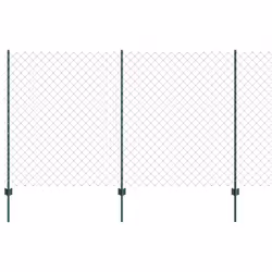 vidaXL Recinzione con pali. Verde 1.4 x 10 m Acciaio - Vista aggiuntiva 2