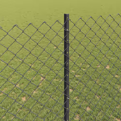vidaXL Recinzione con pali. Grigio 1.6 x 10 m Acciaio - Vista aggiuntiva 3