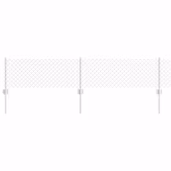vidaXL Recinzione con pali. Argento 0.4 x 10 m Acciaio - Vista aggiuntiva 2
