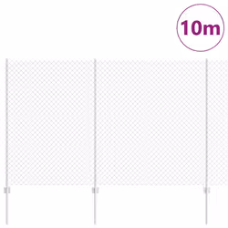 vidaXL Recinzione con pali. Argento 1.5 x 10 m Acciaio - Vista aggiuntiva 3