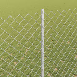 vidaXL Recinzione con pali. Argento 1.6 x 10 m Acciaio - Vista aggiuntiva 3