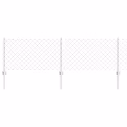 vidaXL Recinzione con pali. Argento 0.6 x 10 m Acciaio - Vista aggiuntiva 2