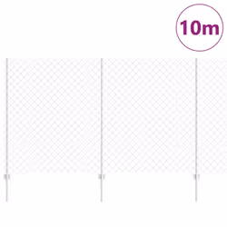 vidaXL Recinzione con pali. Argento 1.4 x 10 m Acciaio - Vista aggiuntiva 3