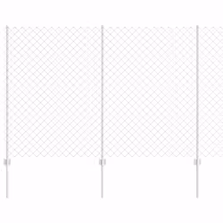 vidaXL Recinzione con pali. Argento 1.5 x 10 m Acciaio - Vista aggiuntiva 2