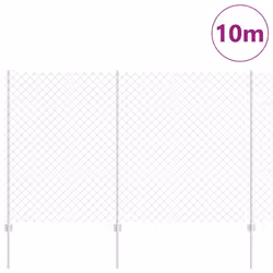vidaXL Recinzione con pali. Argento 1.6 x 10 m Acciaio - Vista aggiuntiva 3