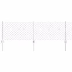 vidaXL Recinzione con pali. Argento 0.6 x 25 m Acciaio - Vista aggiuntiva 2