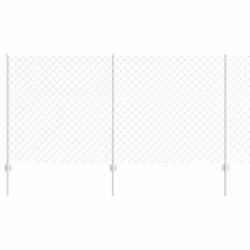 vidaXL Recinzione con pali. Argento 1.2 x 25 m Acciaio - Vista aggiuntiva 2