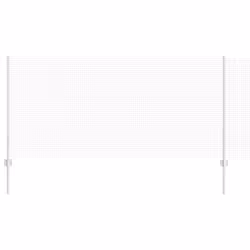 vidaXL Recinzione con pali. Argento 1 x 10 m Acciaio - Vista aggiuntiva 2