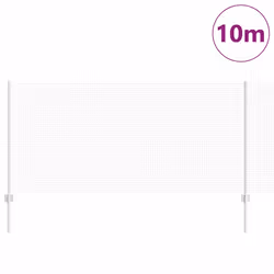 vidaXL Recinzione con pali. Argento 1 x 10 m Acciaio - Vista aggiuntiva 3