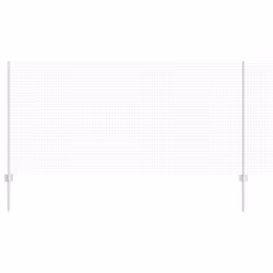 vidaXL Recinzione con pali. Argento 1 x 10 m Acciaio - Vista aggiuntiva 2