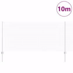 vidaXL Recinzione con pali. Argento 1 x 10 m Acciaio - Vista aggiuntiva 3