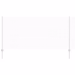 vidaXL Recinzione con pali. Argento 1.2 x 10 m Acciaio - Vista aggiuntiva 2