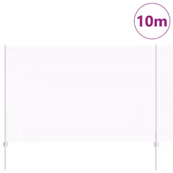 vidaXL Recinzione con pali. Argento 1.5 x 10 m Acciaio - Vista aggiuntiva 3