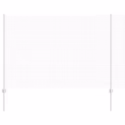 vidaXL Recinzione con pali. Argento 1.5 x 10 m Acciaio - Vista aggiuntiva 2