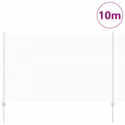 vidaXL Recinzione con pali. Argento 1.6 x 10 m Acciaio - Vista aggiuntiva 3