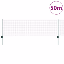 vidaXL Recinzione con pali. Verde 0.6 x 50 m Acciaio - Vista aggiuntiva 3