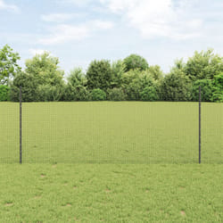 Set di Recinzione da Giardino Set di 2 Grigio Metallo 10 x 1 m Vidaxl