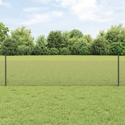 vidaXL Recinzione con pali. Grigio 0.5 x 50 m Acciaio