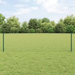 Pali per Recinzione vidaXL 5 pz U-Channel Verde 120 cm Acciaio, Recinzione Esagonale vidaXL Verde 0,6x10 m Acciaio
