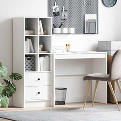 vidaXL Scrivania con Spazio di Archiviazione con cassetto 2 pcs Bianco