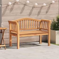 La Panchina da Esterno Curva in Teak di vidaXL è una scelta perfetta per giardini o spazi all'aperto; trovando il giusto equi ...