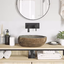 vidaXL Lavabo Grigio chiaro (30-37) x (25-30) x 12 cm Pietra di Fiume - Vista aggiuntiva 3