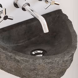 vidaXL Lavabo a parete Grigio (30-37) x (25-30) x 12 cm - Vista aggiuntiva 3