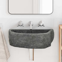 vidaXL Lavabo a parete Grigio (38-45) x (30-35) x 15 cm