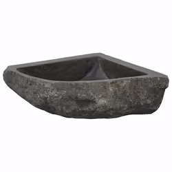 vidaXL Lavabo ad angolo sospeso Grigio (30-37) x (30-37) x 12 cm - Vista aggiuntiva 2
