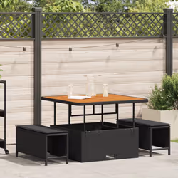 Questo set da pranzo da giardino trasforma gli spazi esterni in fantastici posti da mangiare grazie al suo design moderno e s ...