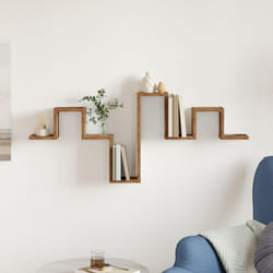 Mensola a parete in legno antico 104,5x10x43 cm in legno ingegnerizzato Vidaxl