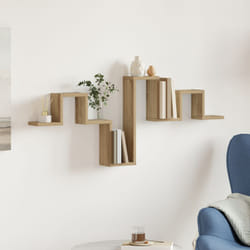 Mensola in rovere artigianale 104,5x10x43 cm in legno ingegnerizzato Vidaxl