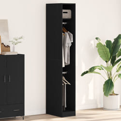 Armadio Nero Rovere 30x50x200 cm in Legno Ingegnerizzato Vidaxl
