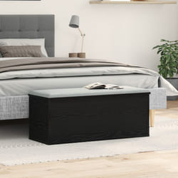 Vidaxl - Scatola di Stoccaggio in Rovere Nero 90x35x35 cm in Legno Ingegnerizzato di