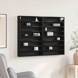 Vidaxl - Vetrina Nero Rovere 100x8,5x75 cm Legno ingegnerizzato
