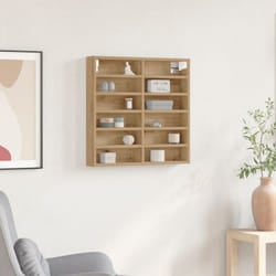 Cabinet Vitrine in Rovere Artigianale 60x8,5x58 cm in Legno Ingegnerizzato Vidaxl
