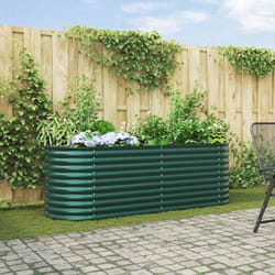 Vidaxl - Letto da Giardino Rialzato Verde 240x80x81 cm in Acciaio Zincato