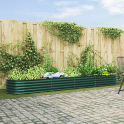 Vidaxl - Letto da Giardino Rialzato Verde 400x80x44 cm in Acciaio Galvanizzato