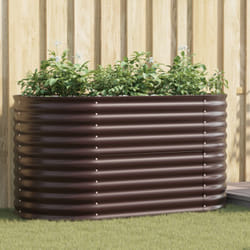 Vidaxl - Letto da Giardino Rialzato Marrone 160x80x81 cm in Acciaio Zincato