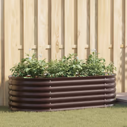 Questa fioriera metallica ovale moderna è un'ottima aggiunta per qualsiasi giardino. Unisce stile e funzionalità. È realizzat ...