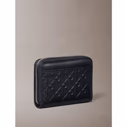 Calvin Klein Portafoglio con zip con logo con emblema in rilievo - Vista aggiuntiva 2