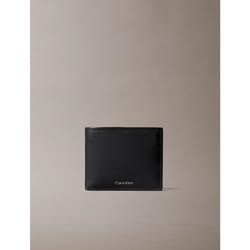 Calvin Klein Portafoglio a libro RFID in pelle con logo laminato