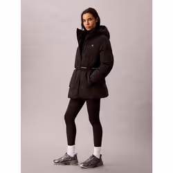 Calvin Klein Piumino con cappuccio e cintura con logo - Vista aggiuntiva 4